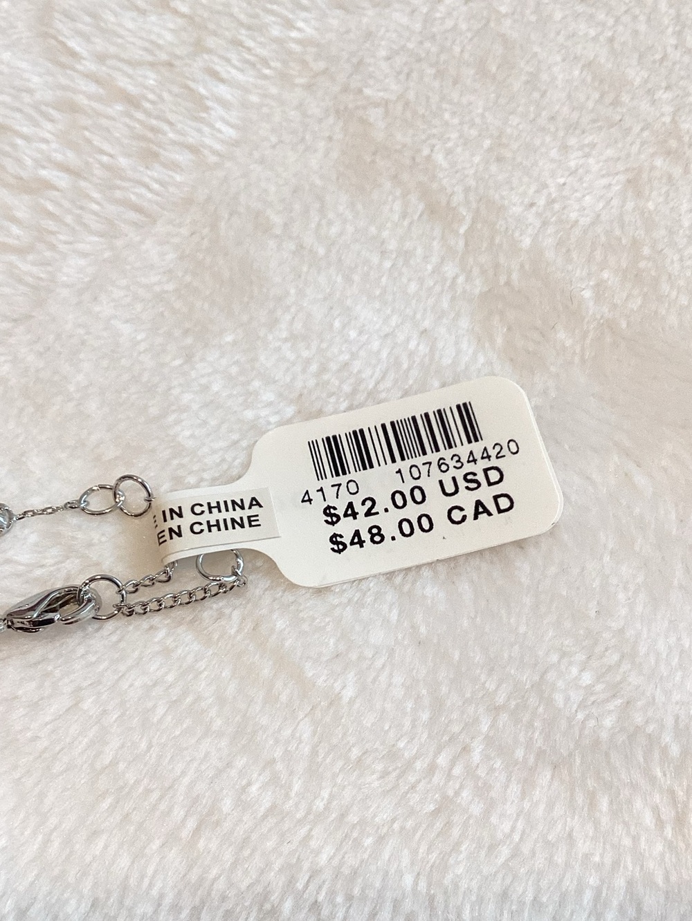 Anthropologie 14KT Gold Plated Bracelet Mixed Crystal Delicate New White Gold - Picture 4 of 9